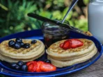 Waffles, Peanut Butter, and Berries